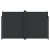 vidaXL sammenrullelig sidemarkise 200x1200 cm sort