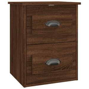 vidaXL v&aelig;gh&aelig;ngt sengebord 41,5x36x53 cm brun eg