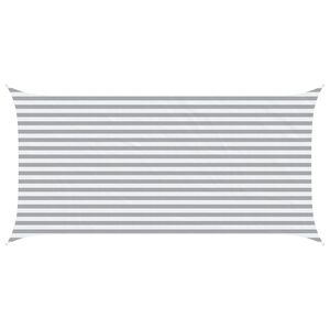 vidaXL Solskygge sejl Lys Gr&aring; og Hvid 5 x 2,5 m 100% polyester Oxford