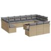 vidaXL sofas&aelig;t til haven 14 dele med hynder polyrattan beige