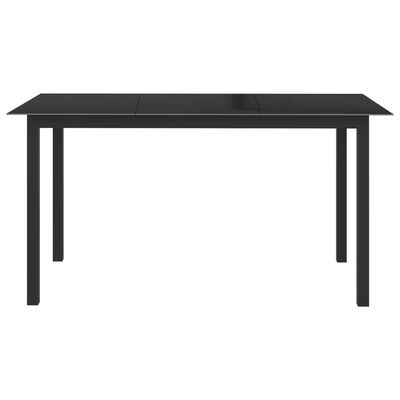 vidaXL spisebordssæt til haven 7 dele aluminium antracitgrå