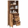 vidaXL Highboard Gammelt tr&aelig; 69,5 x 34 x 180 cm Konstrueret tr&aelig;