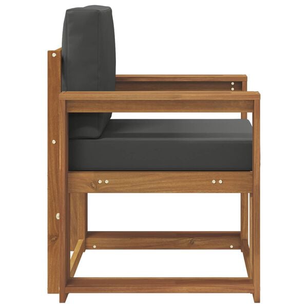 vidaXL Udend&oslash;rs sofa Soli Akacietr&aelig; og polyester Naturfarvet