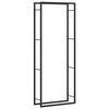 vidaXL br&aelig;ndehylde mat sort 80x28x222 cm st&aring;l