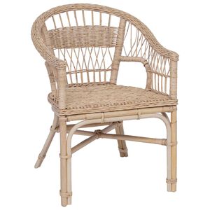 vidaXL Staplestol Rattan Naturfarvet 60 x 60 x 81 cm