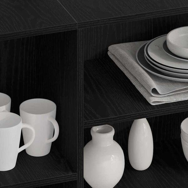 vidaXL Sideboard Sort eg 120 x 30 x 75 cm Konstrueret tr&aelig;