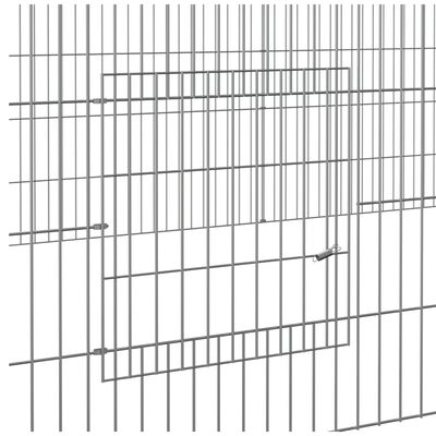 vidaXL 4-panels kaninbur 433x109x54 cm galvaniseret jern