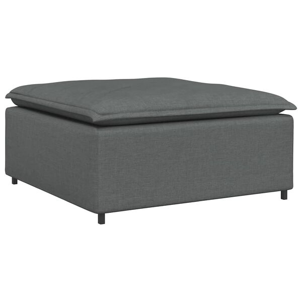 vidaXL modulær sofa fodskammel modul mørkegrå 100x100x48 cm
