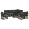 vidaXL Havesofa S&aelig;t 9 stk. Gr&aring; polyrattan