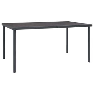 vidaXL havebord 150x90x74 cm st&aring;l antracitgr&aring;