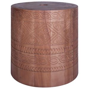 vidaXL Parasolfod 28.05 kg Naturfarvet Massivt tr&aelig; Cylinderformet