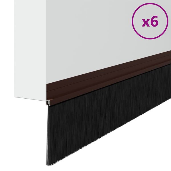 vidaXL Selvkl&aelig;bende d&oslash;rb&oslash;rstet&aelig;tninger 6 pcs Brun 100 cm