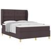 vidaXL Box spring seng med hovedg&aelig;rde M&oslash;rk Brun 200 x 140 cm Stof
