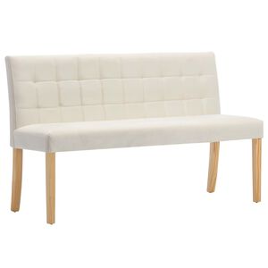 vidaXL b&aelig;nk 140 cm fl&oslash;jl cremefarvet