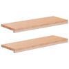vidaXL Vindueskarme 2 stk. Naturfarvet 70 x 30 x 2 cm Solid b&oslash;g