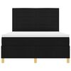 vidaXL Box spring seng med madras Sort 140 x 190 cm Stof
