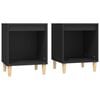 vidaXL sengeborde 2 stk. 40x35x50 cm sort
