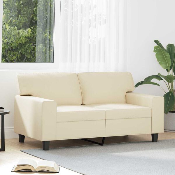 vidaXL 2-personers sofa 120 cm kunstl&aelig;der cremefarvet