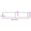 vidaXL bordplade 180x40x(2-4) cm behandlet massivt egetr&aelig; lysebrun