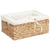 vidaXL Opbevaringskurve 3 pcs Naturfarvet 40 x 30 x 18 cm Vandhyacint