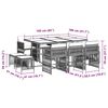 vidaXL spisebordss&aelig;t til haven 11 dele med hynder polyrattan beige