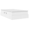 vidaXL Seng med opbevaring og madras Hvid 120 x 190 cm Faux l&aelig;der