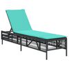vidaXL liggestol med hynde sort polyrattan