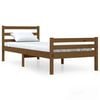 vidaXL sengeramme 75x190 cm Small Single massivt tr&aelig; gyldenbrun