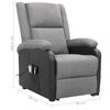 vidaXL massagestol med løftefunktion stof lysegrå