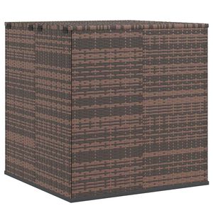 vidaXL hyndeboks 100x97,5x104 cm polyrattan brun