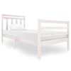 vidaXL sengeramme 90x200 cm massivt tr&aelig; hvid