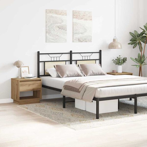 vidaXL Natbord 2 pcs Artisan Egetræ 45 x 34 x 44 cm Konstrueret træ