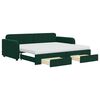 vidaXL daybed med udtr&aelig;k og skuffer 90x200 cm velour m&oslash;rkegr&oslash;n