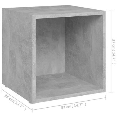 vidaXL tv-borde 2 stk. 37x35x37 cm konstrueret træ betongrå