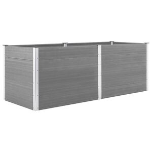 vidaXL forh&oslash;jet plantekasse 250x100x91 cm WPC gr&aring;