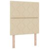 vidaXL Box spring seng med madras Creme 80 x 200 cm Stof