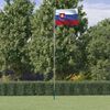 vidaXL Slovakiet flag og flagstang 6,23 m aluminium