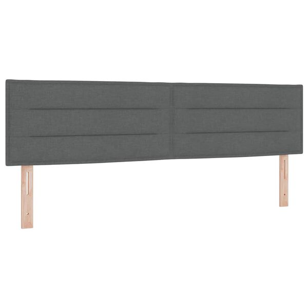 vidaXL Box spring seng med madras M&oslash;rkegr&aring; 200 x 180 cm Stof