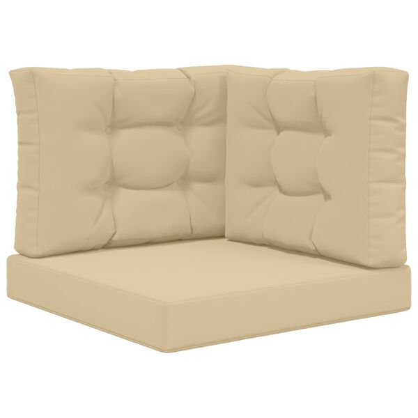 vidaXL Udend&oslash;rs Sofa Pude 3 pcs Beige Polyester
