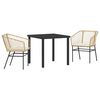 vidaXL Have Spisebordss&aelig;t 3 stk. Brun polyrattan