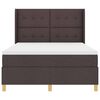 vidaXL Box spring seng med madras Brun 140 x 190 cm Stof