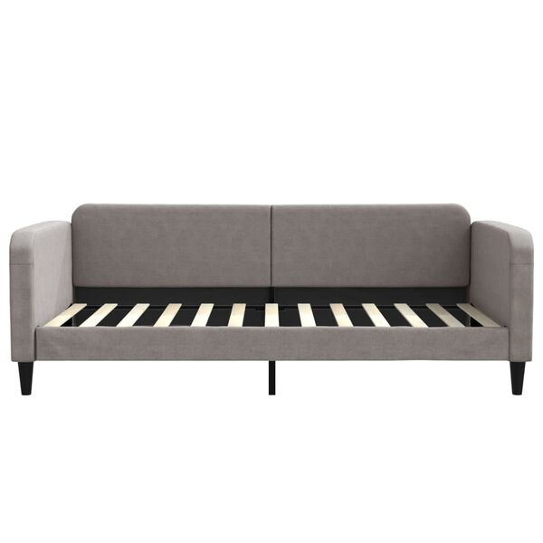 vidaXL daybed 100x200 cm stof gr&aring;brun