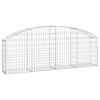 vidaXL buet gabionkurv 200x30x60/80 cm galvaniseret jern
