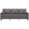 vidaXL 3-personers sofa 180 cm kunstl&aelig;der gr&aring;