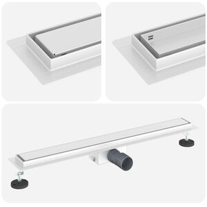 vidaXL 2 i 1 bruserafl&oslash;b S&oslash;lv 80 cm Rustfrit St&aring;l 304