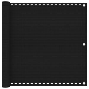 vidaXL Altan Sk&aelig;rm Sort 75 x 700 cm HDPE og Aluminium