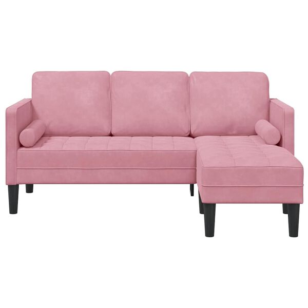 vidaXL Sofa S&aelig;t med pude Lyser&oslash;d Polyester