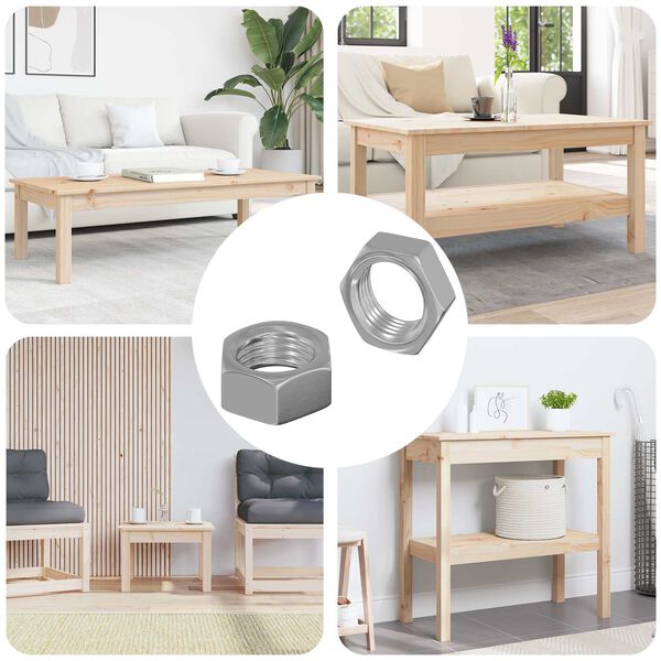 vidaXL Sekskantm&oslash;trik 2 pcs S&oslash;lv M6 Metal