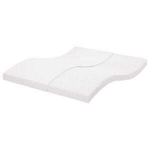 vidaXL skummadras 180x220 cm 7 zoner h&aring;rdhed 20 ILD hvid