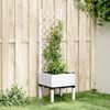 vidaXL plantekasse med espalier 40x40x142 cm PP hvid